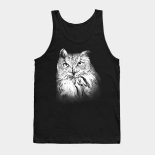 Eagle Owl Animal Portrait Tank Top